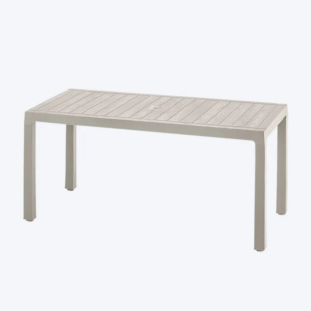 Combo comedor familiar barú 1 mesa + 6 sillas con brazos taupe marca Rimax - Image 3