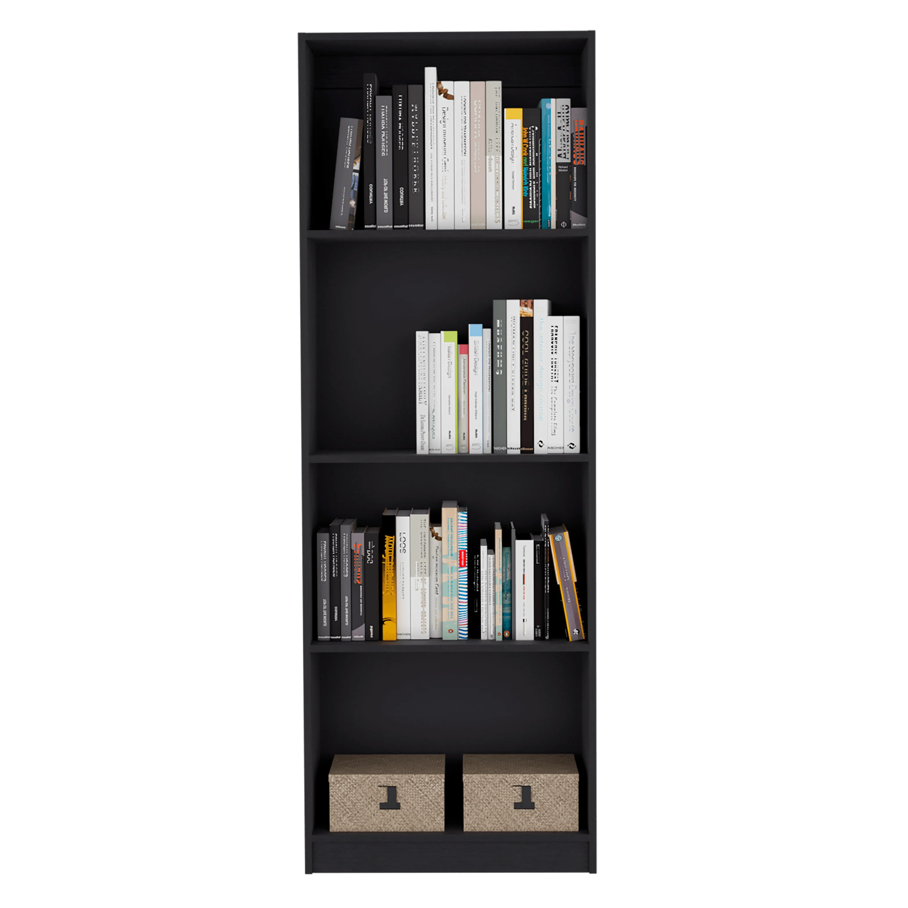 Combo de Bibliotecas Home, Wengue, Incluye Tres Bibliotecas de Cuatro y Cinco Entrepaños Sin Puertas. - Image 3
