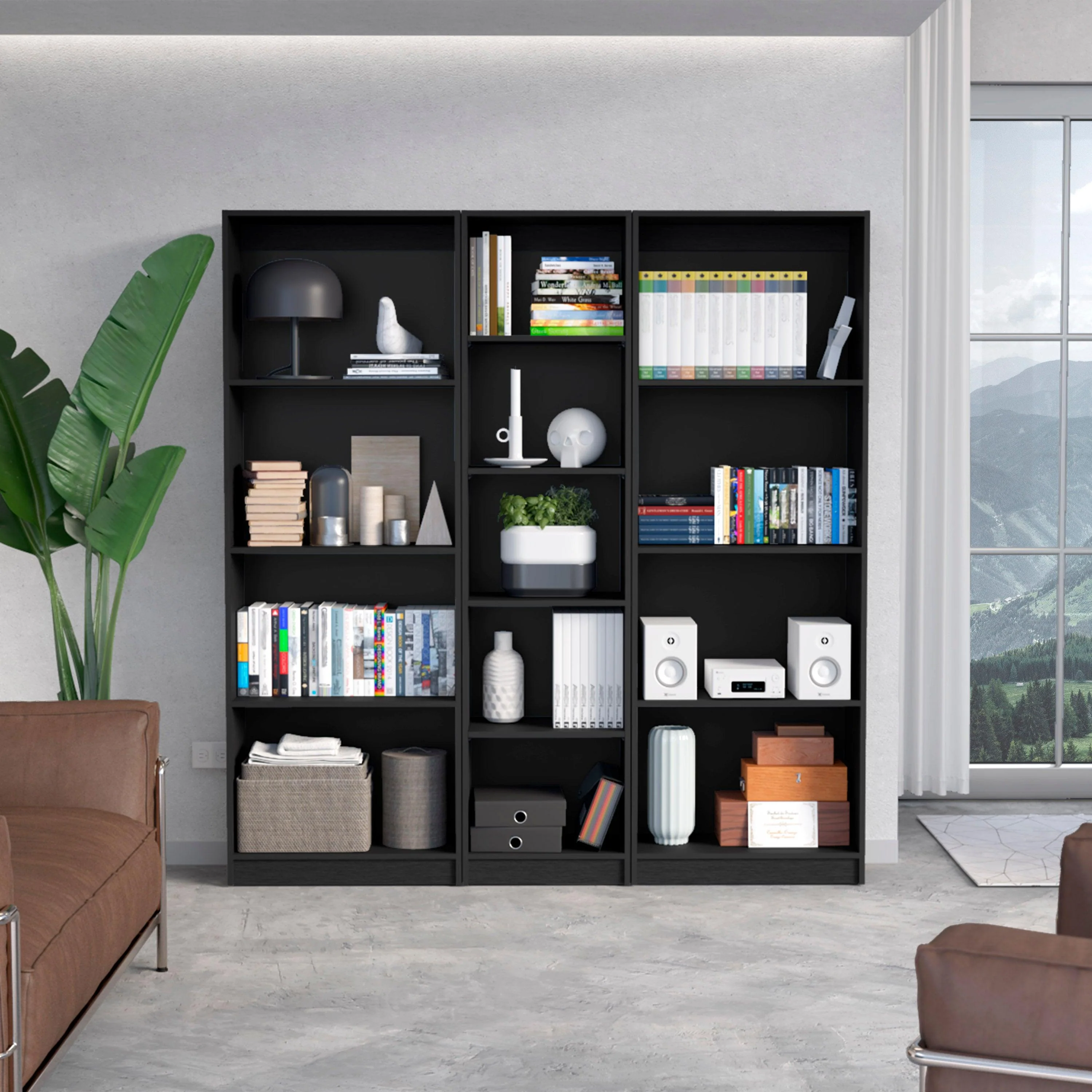 Combo de Bibliotecas Home, Wengue Incluye Tres Bibliotecas sin puertas - Image 2