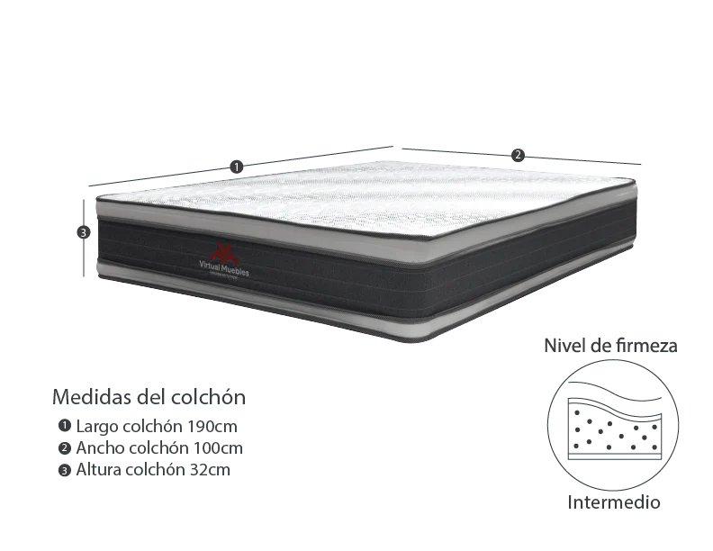 Combo para Habitación Chang, Incluye Colchón y Almohada - Image 4