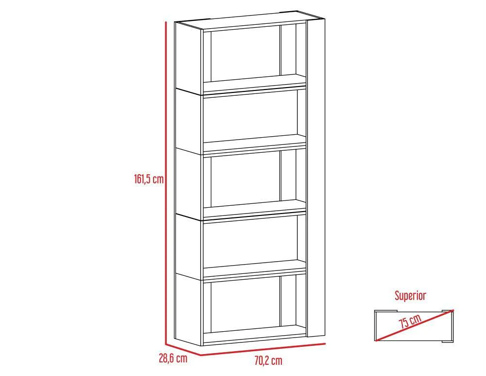 Combo Para Sala Aranza, Incluye Mesa Para TV y Biblioteca Cubo - Image 7
