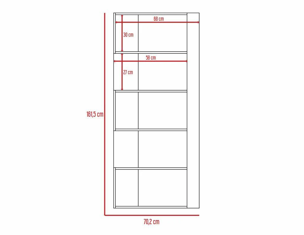 Combo para Sala, Ascher, Incluye Biblioteca, Mesa de Centro, Panel y Mesa para TV, Beige y Blanco - Image 10