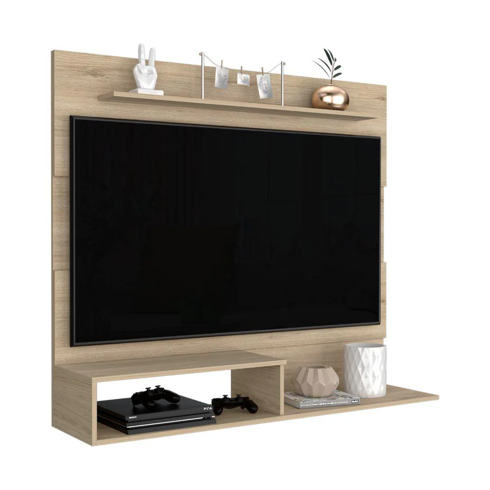 Combo para Sala, Ascher, Incluye Biblioteca, Mesa de Centro, Panel y Mesa para TV, Beige y Blanco - Image 6