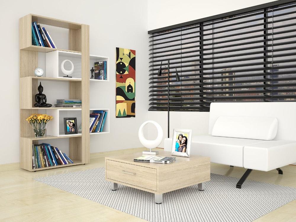 Combo Para Sala Berlín, Incluye Biblioteca Cubo y Mesa de Centro - Image 2