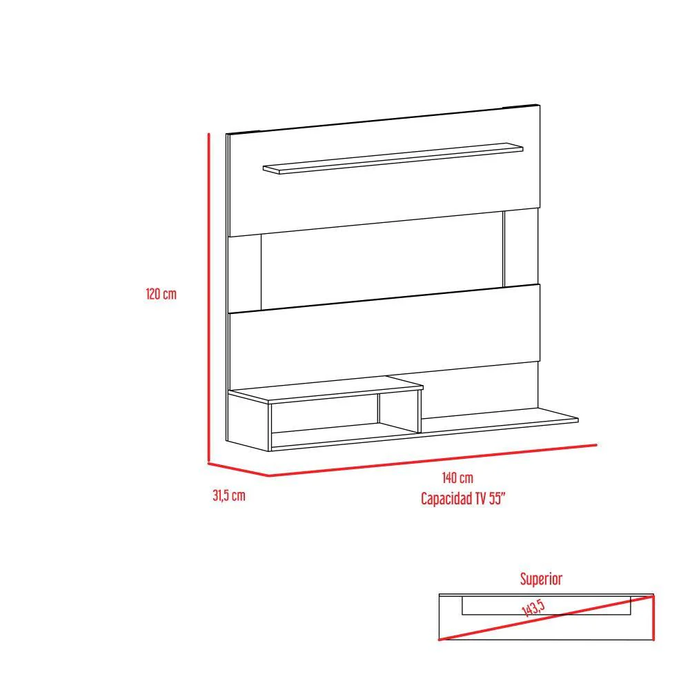 Combo Para Sala Evaluz, Incluye Panel TV y Mesa de Centro - Image 5
