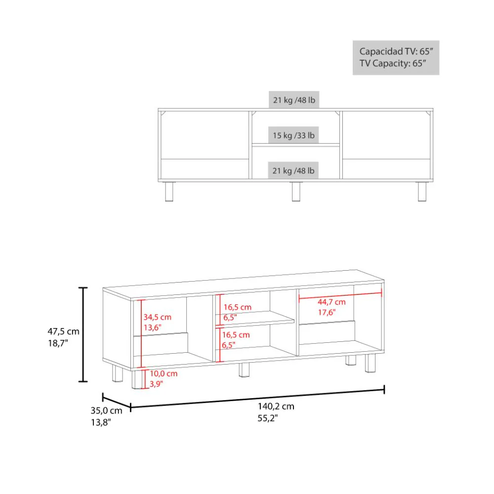 Combo Para Sala Pity, Kronos Blanco, Incluye Mesa para TV 65" y Mesa de Centro ZF - Image 8