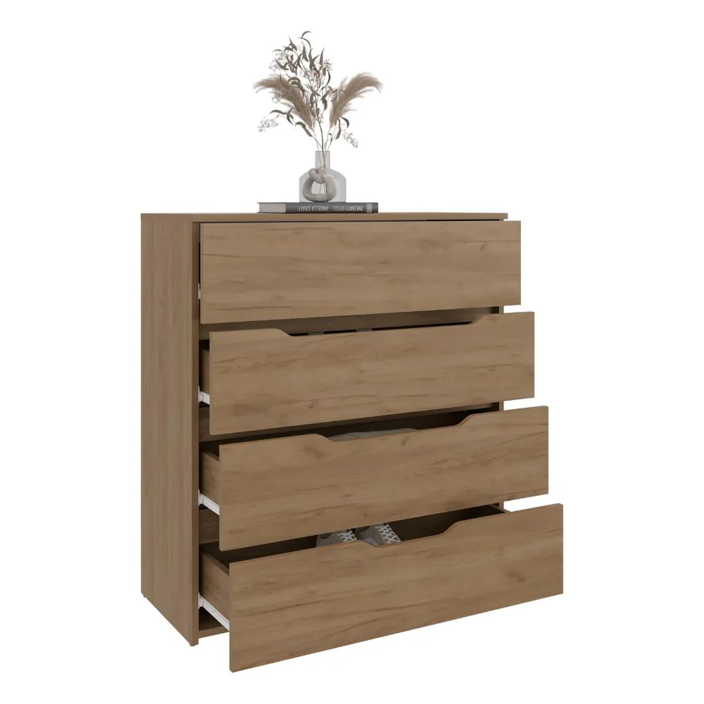 Comoda Zory, Kronos Fresno, Con cuatro cajones, diseño moderno y de fácil armado ZF - Image 2