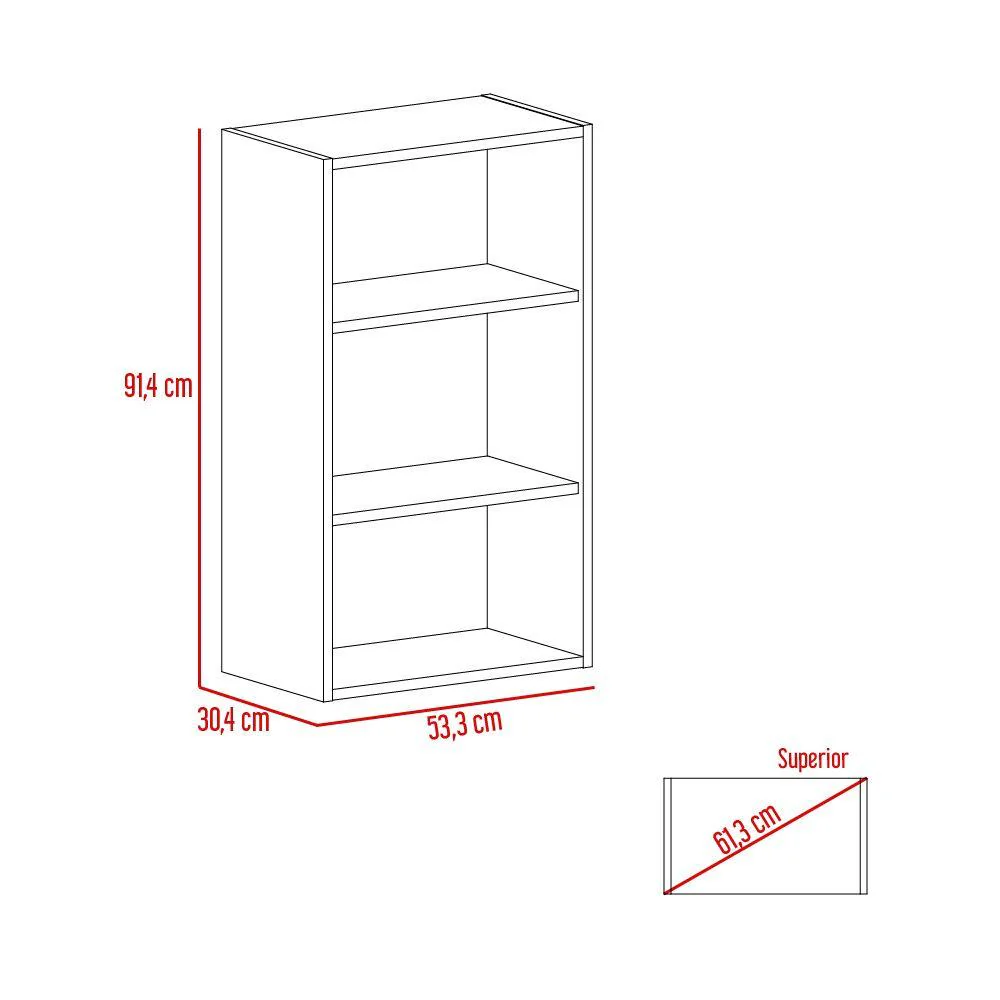 Complemento Gabinete Superior Dibala, Blanco Perla, cuenta con 3 entrepaños - Image 6