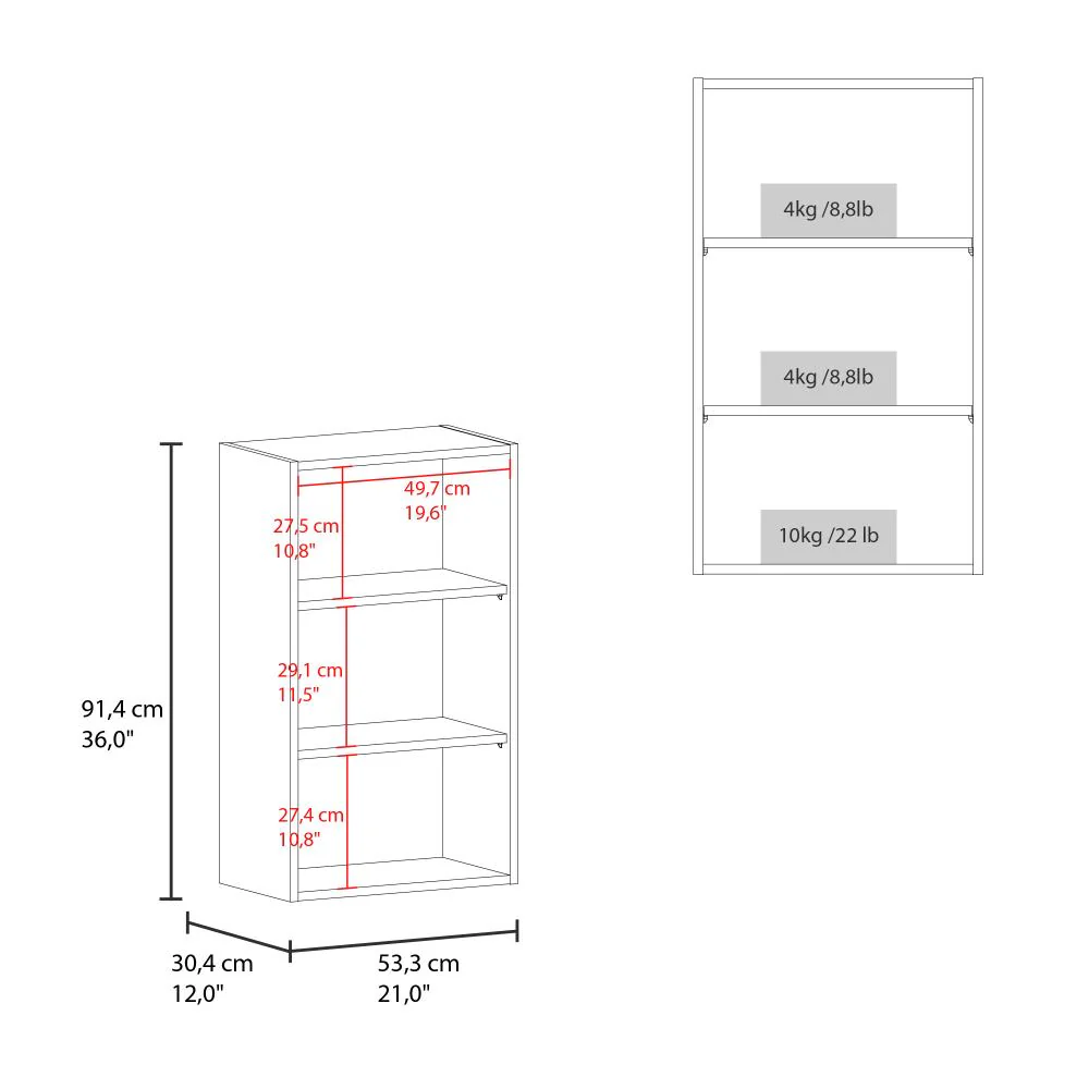 Complemento Gabinete Superior Dibala, Wengue, cuenta con 3 entrepaños ZF - Image 7