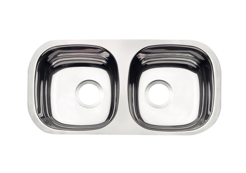 Lavaplatos doble en acero inoxidable 78x40x14 cm Tramontina