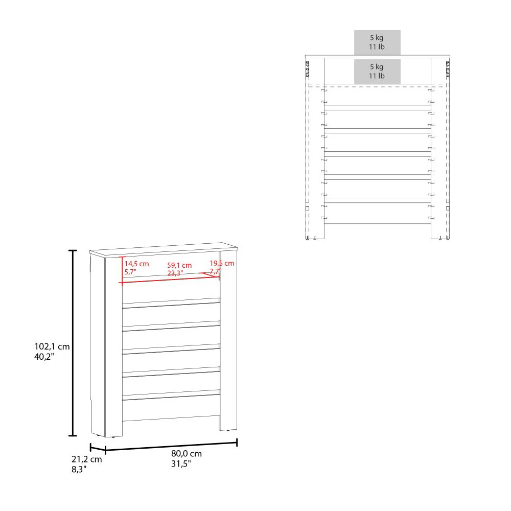 Cubierta para Radiador Mistral, Blanco Duqueza y Fresno Europeo, cuenta con espacio para colocar objetos decorativos ZF - Image 7
