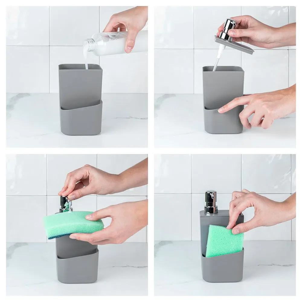 Dispensador con dosificador para detergente 650 ml color plomo. - Image 2