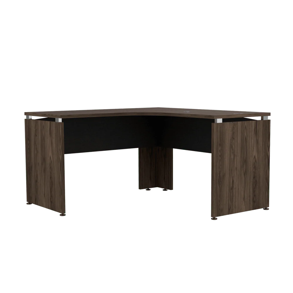 Escritorio En L Concept L140, Chocolate y Wengue Soft, con Amplia Superfice - Image 4