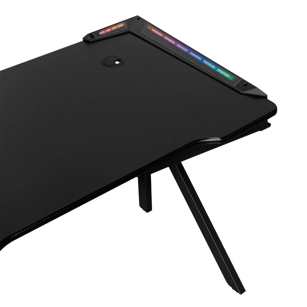 Escritorio Gamer Galactic, Negro, Estructura Metalica y Luz Led - Image 9