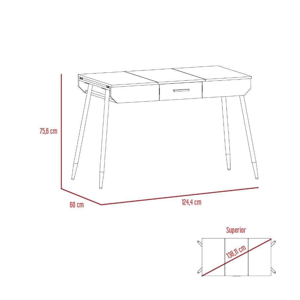 Escritorio Jane, Wengue, con Un Cajón Deslizable - Image 15