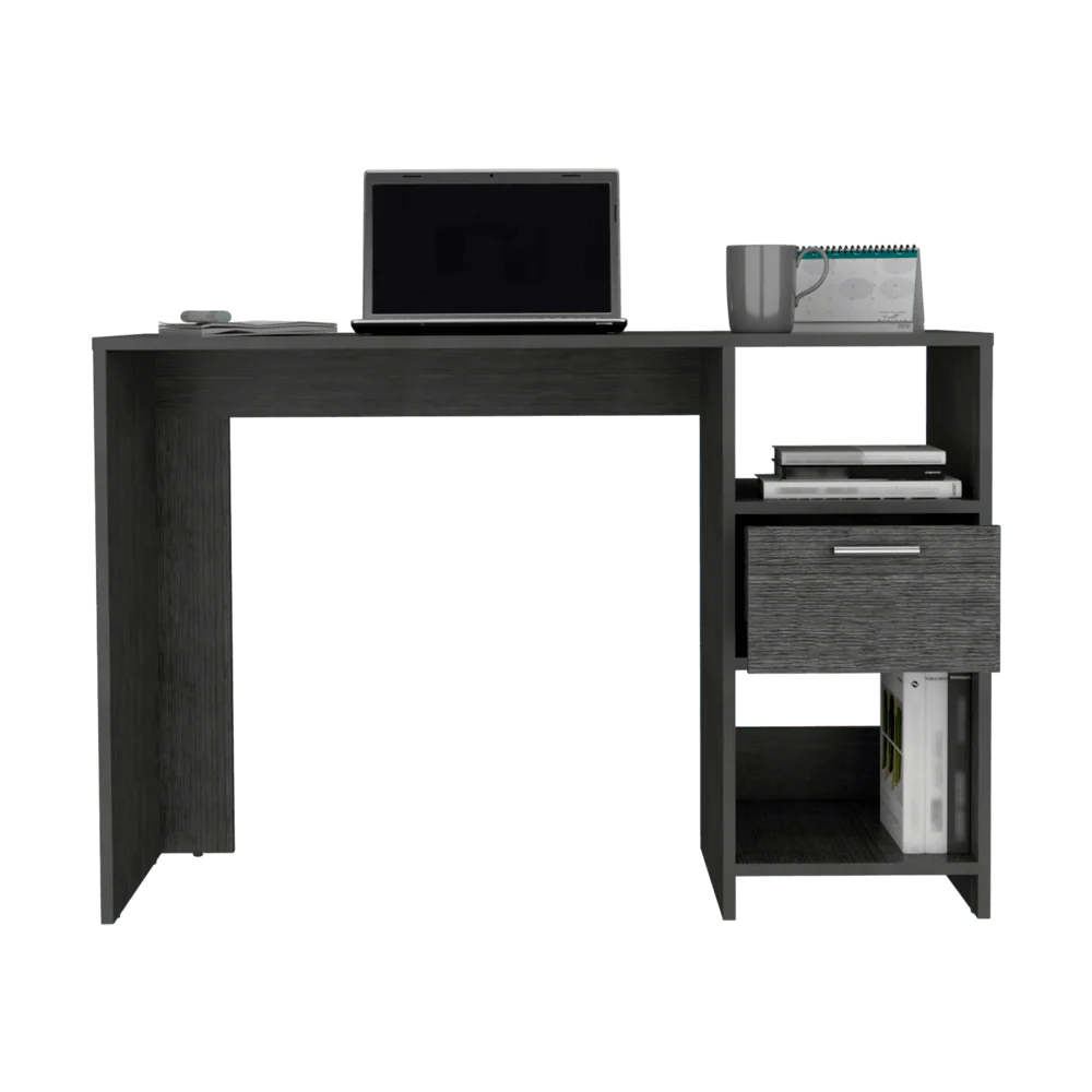 Escritorio Malasia, Gris, con Un Cajón Archivador y Dos Entrepaños ZF - Image 3