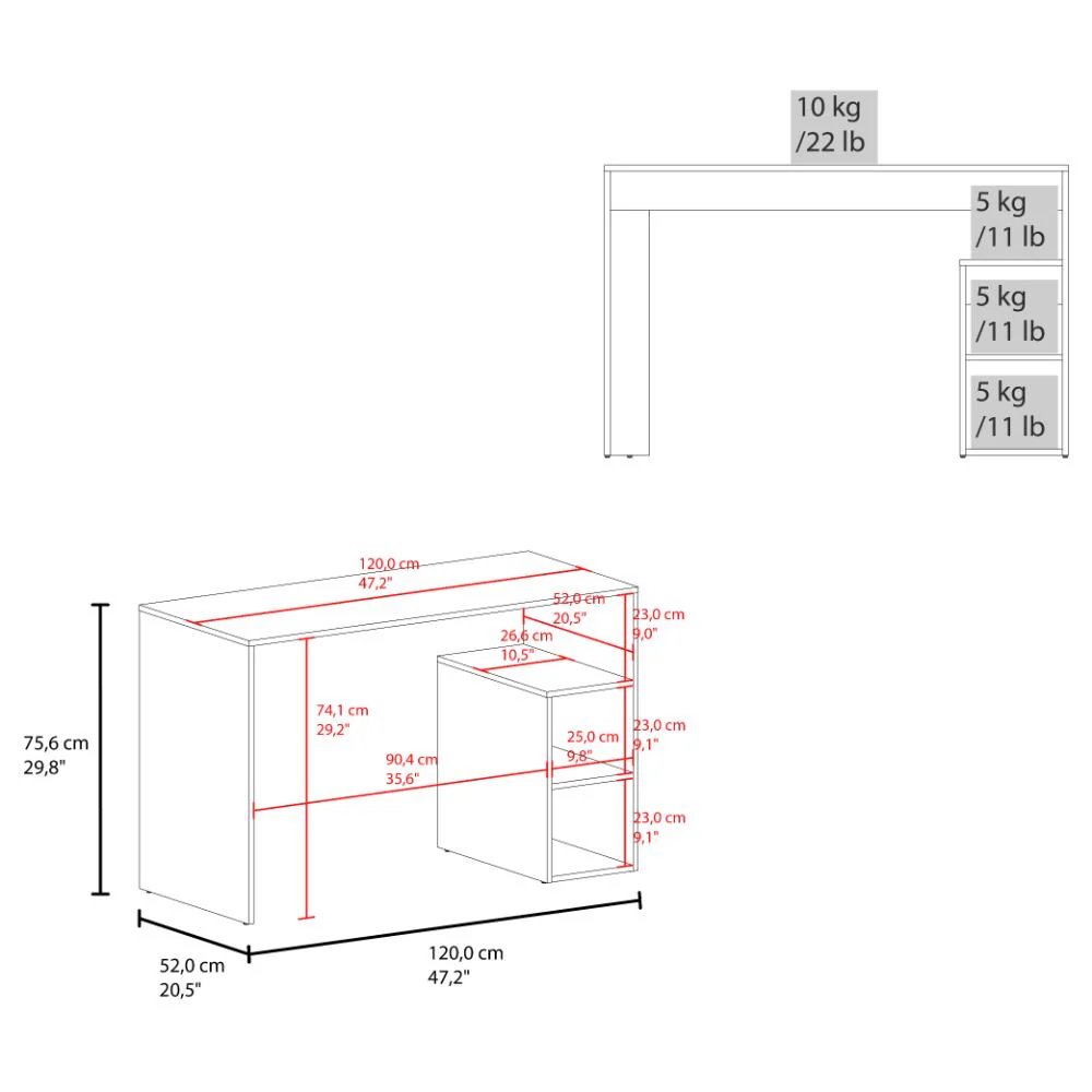 Escritorio Pekan, Wengue, Con espacio para colocar objetos decorativos ZF - Image 6