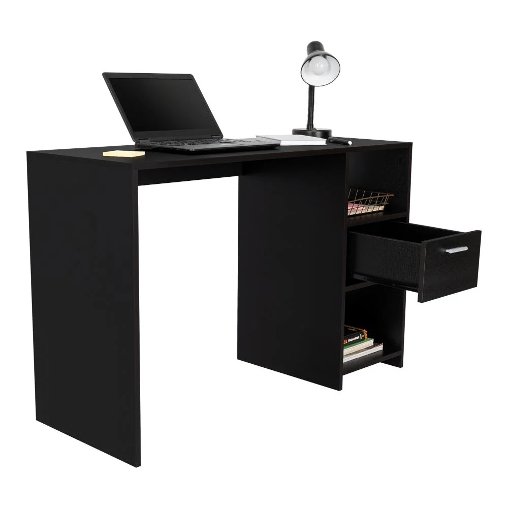 Escritorio Taira, Wengue, con Un Cajón y Dos Entrepaños - Image 2