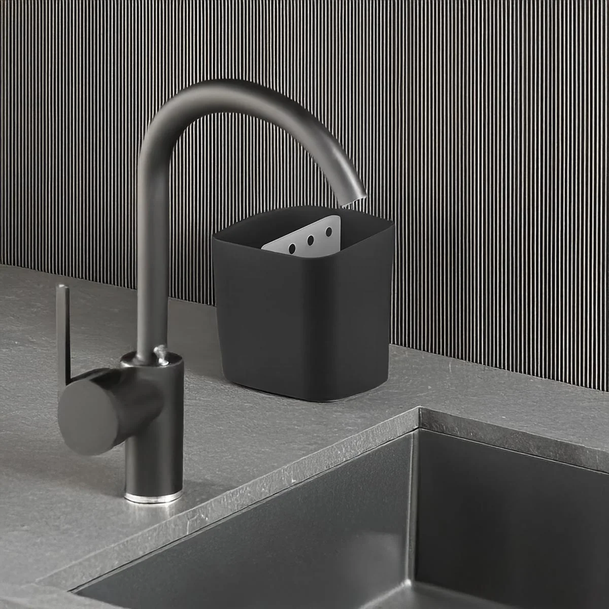 Escurridor de cubiertos trium color negro - Image 3