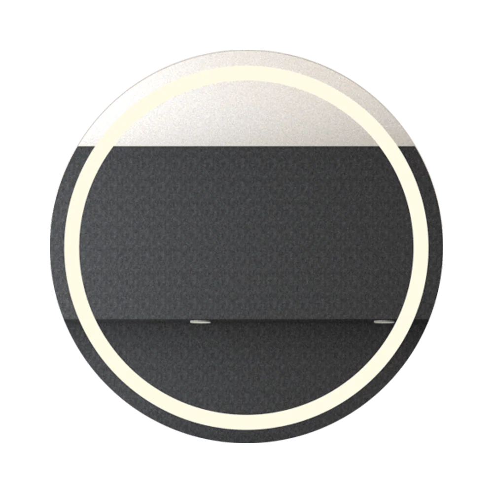 Espejo Circular Malibú, Gris, con Luz Led - Image 3