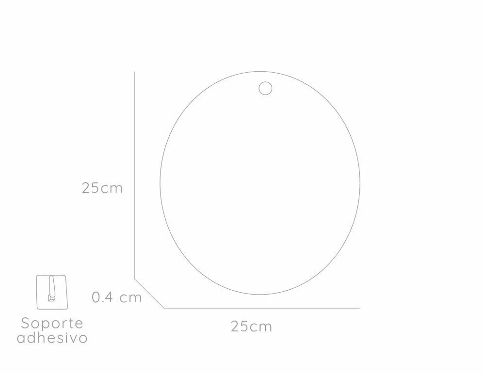Espejo Circular Terra, Gris, Diseño Moderno - Image 4