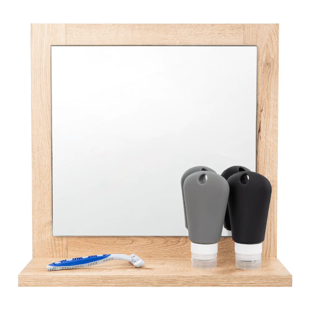 Espejo Cuadrado Make Up, Beige, Diseño Moderno - Image 5