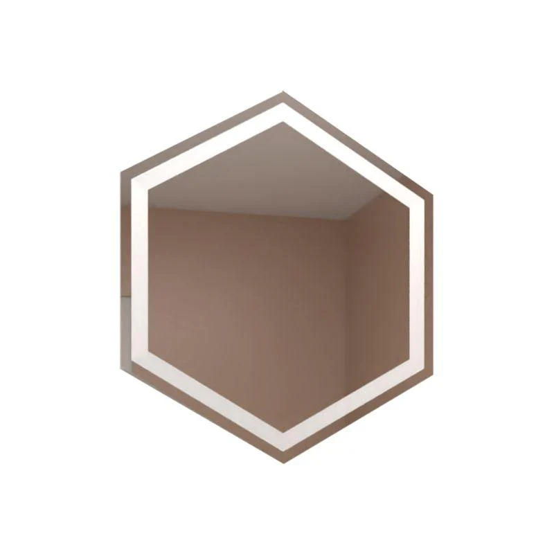 Espejo Hexagonal Wolf, Gris, con Luz Led - Image 2