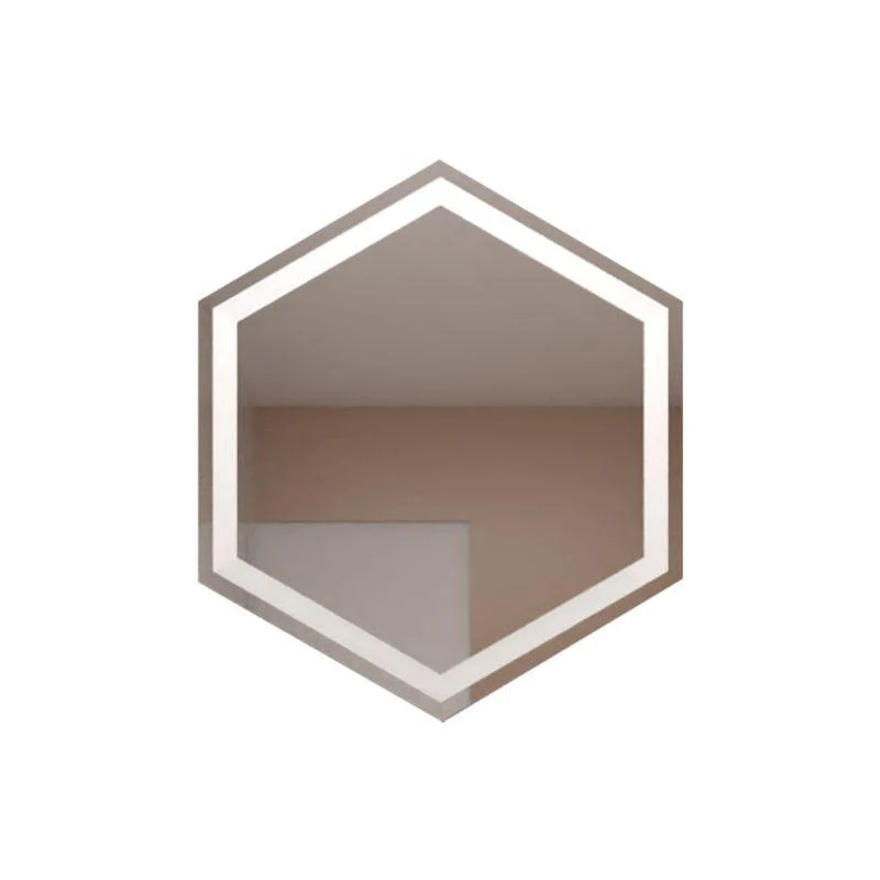Espejo Hexagonal Wolf, Gris, con Luz Led - Image 3
