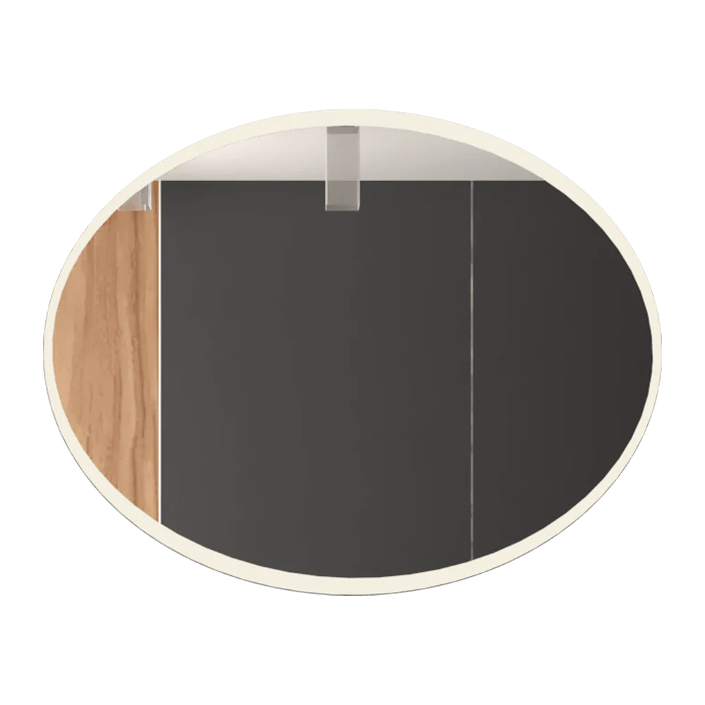 Espejo Ovalado Horus, Gris, con Bordes En Sandblasting - Image 2