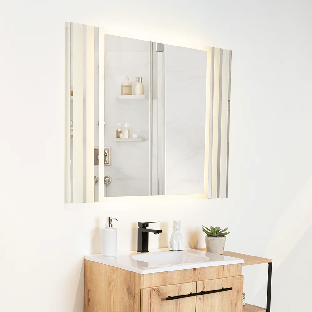 Espejo Rectangular Apolo, Gris, con Luz Led - Image 3