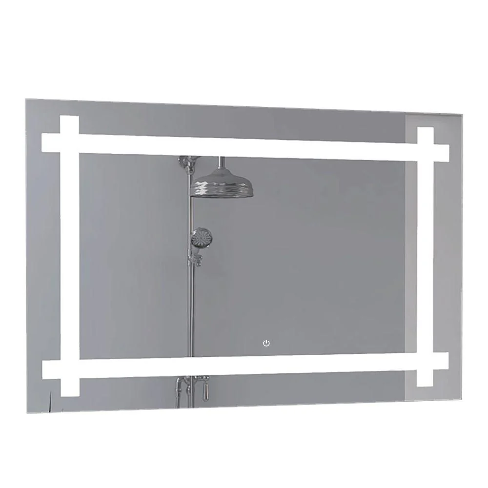 Espejo Rectangular Broni, Gris, con Luz Led y Botón Touch - Image 2