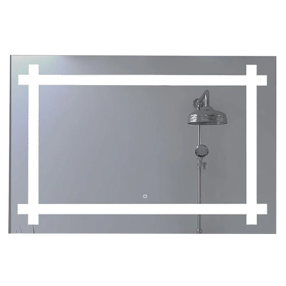 Espejo Rectangular Broni, Gris, con Luz Led y Botón Touch - Image 3