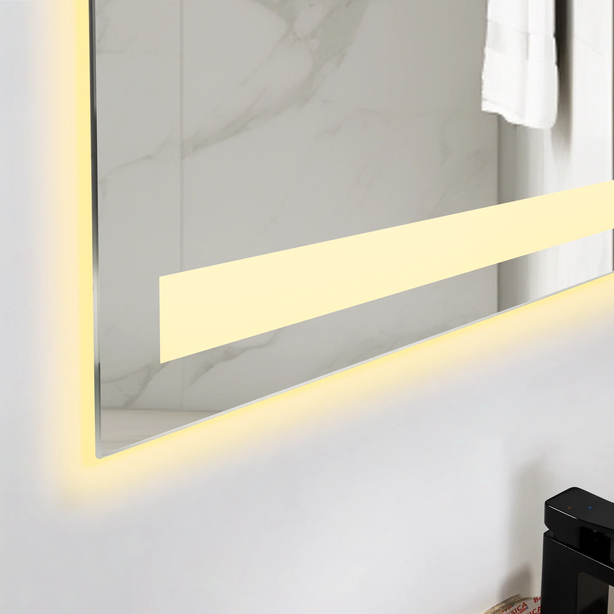 Espejo Rectangular Udine, Gris, con Luz Led - Image 3