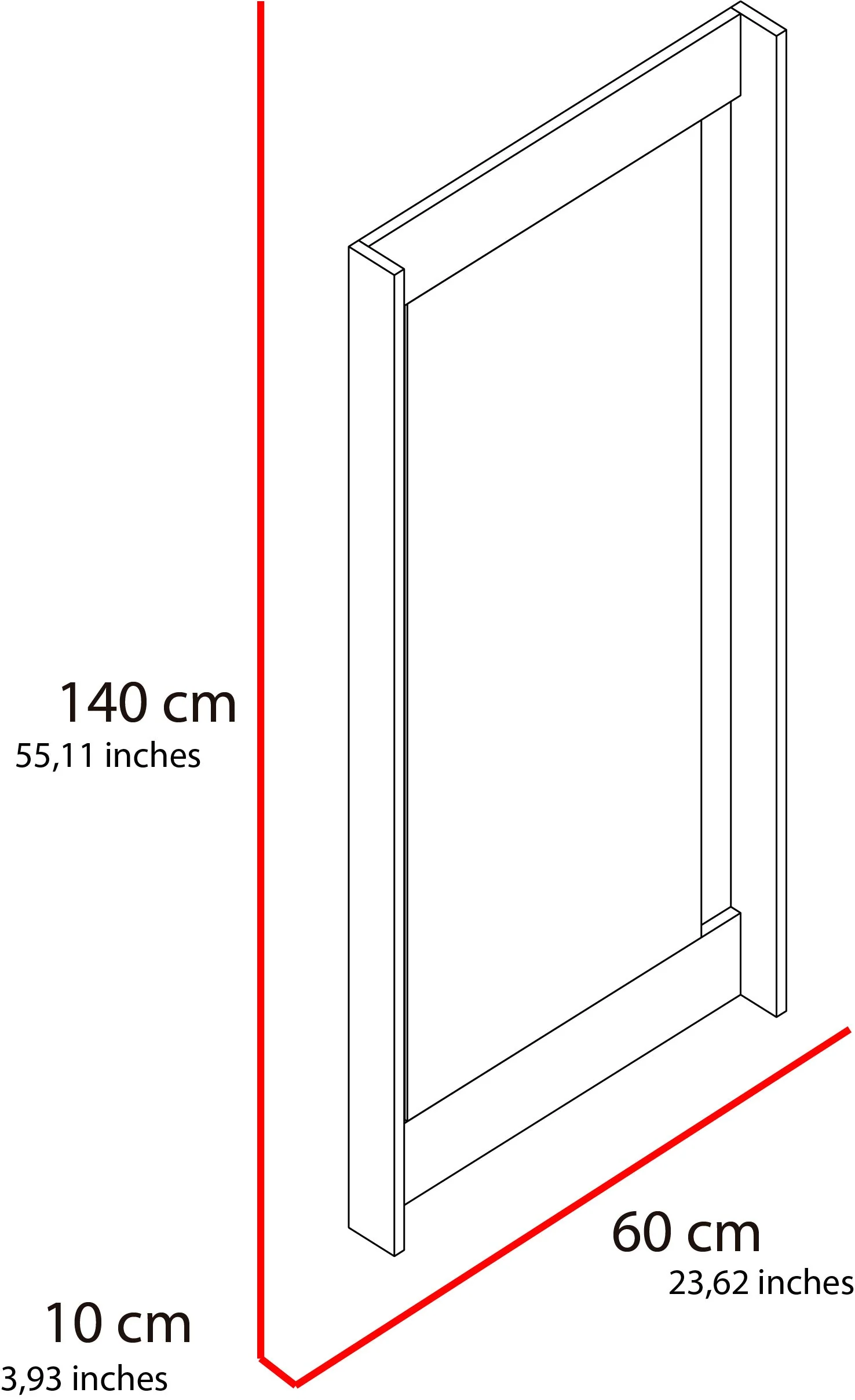 Espejo Scala Rectangular 140X60, Con Diseño Moderno - Image 5