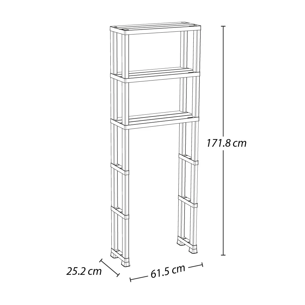 Estante organizador 3 niveles para baño mocca marca Rimax - Image 4