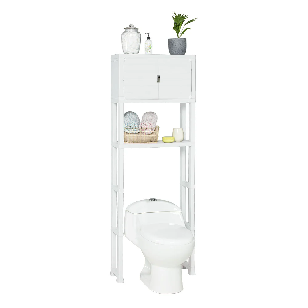Estante organizador con puertas para baño blanco marca Rimax - Image 2
