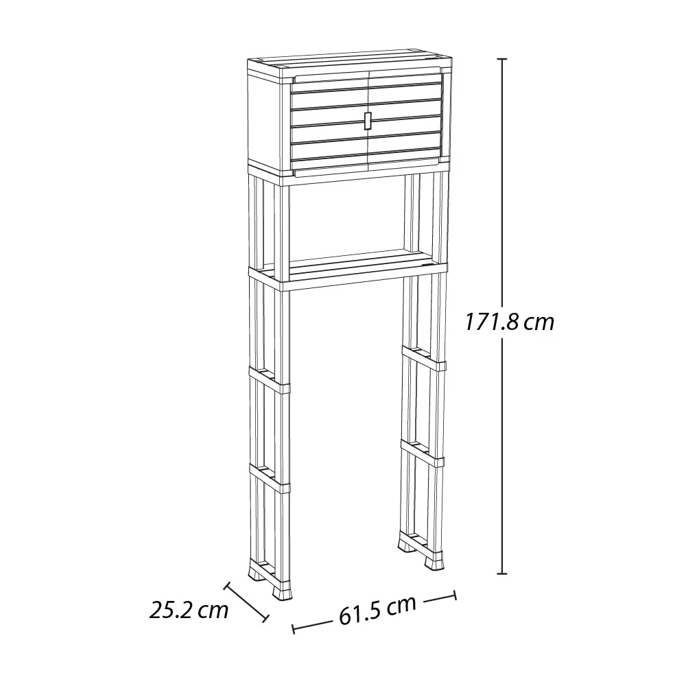 Estante organizador con puertas para baño blanco marca Rimax - Image 4