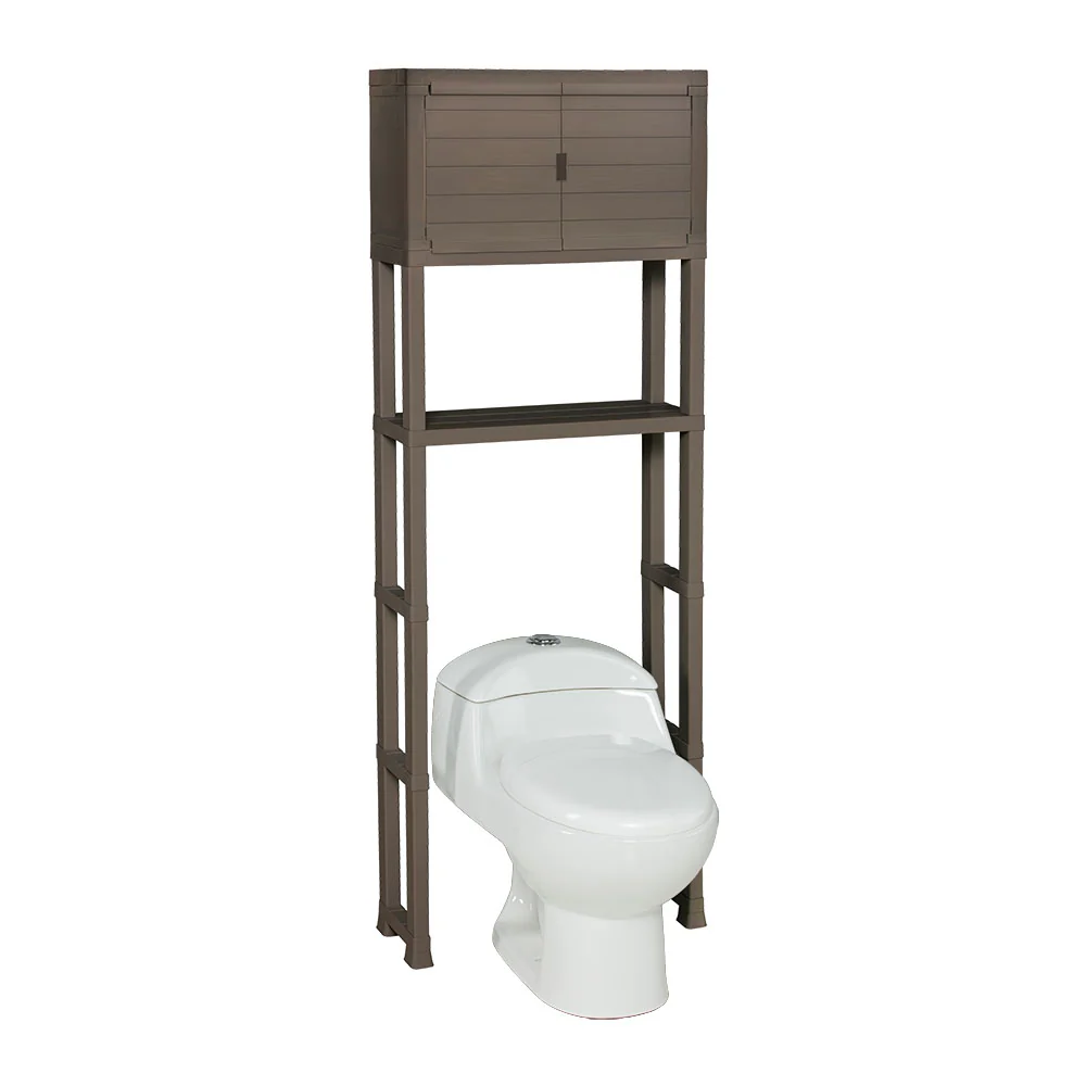 Estante organizador con puertas para baño mocca marca Rimax - Image 3