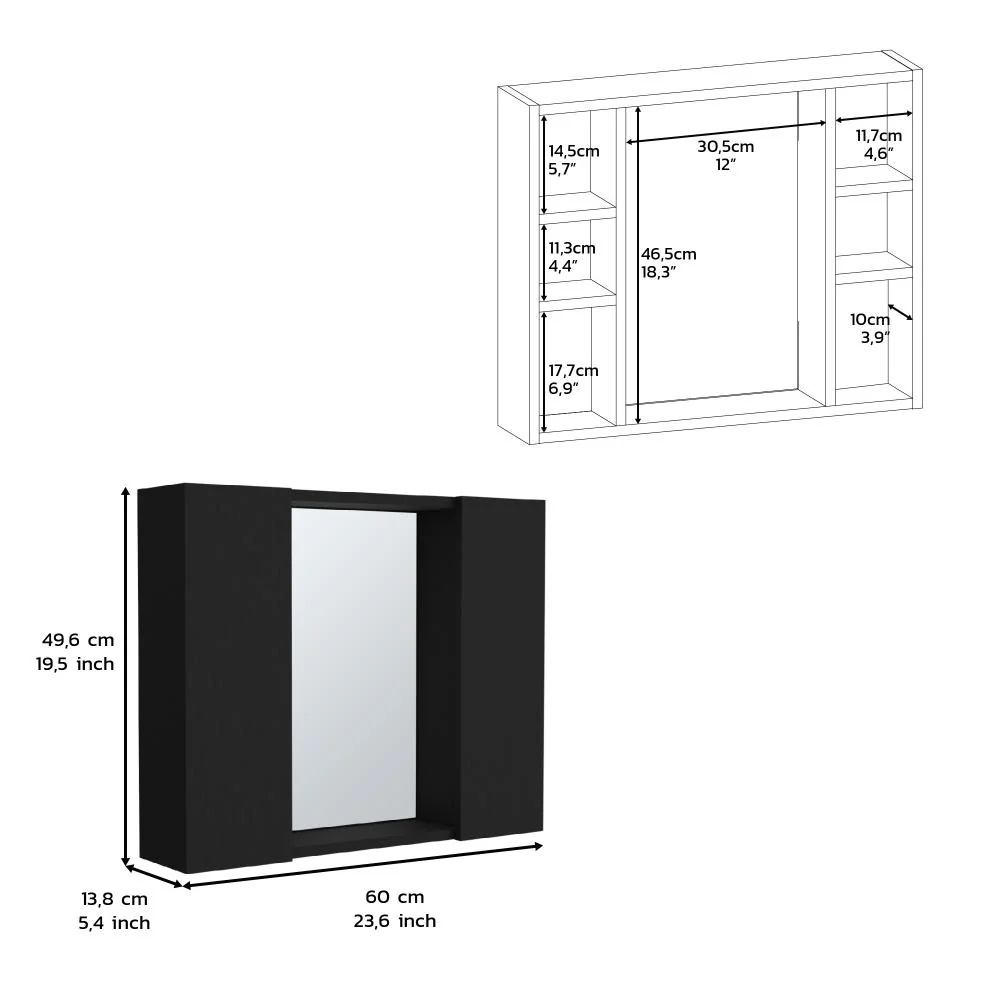 Estantería de Baño Kova, Wengue, con Cuatro Entrepaños ZF - Image 11