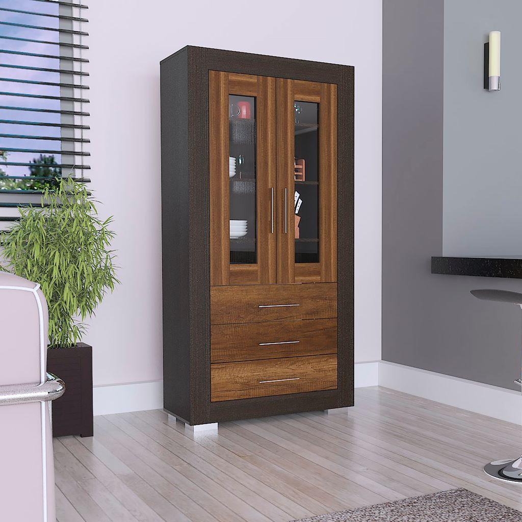 Estantería Multiusos Yakam, Cobre y Wengue, con Gran Capacidad de Almacenamiennto - Image 5