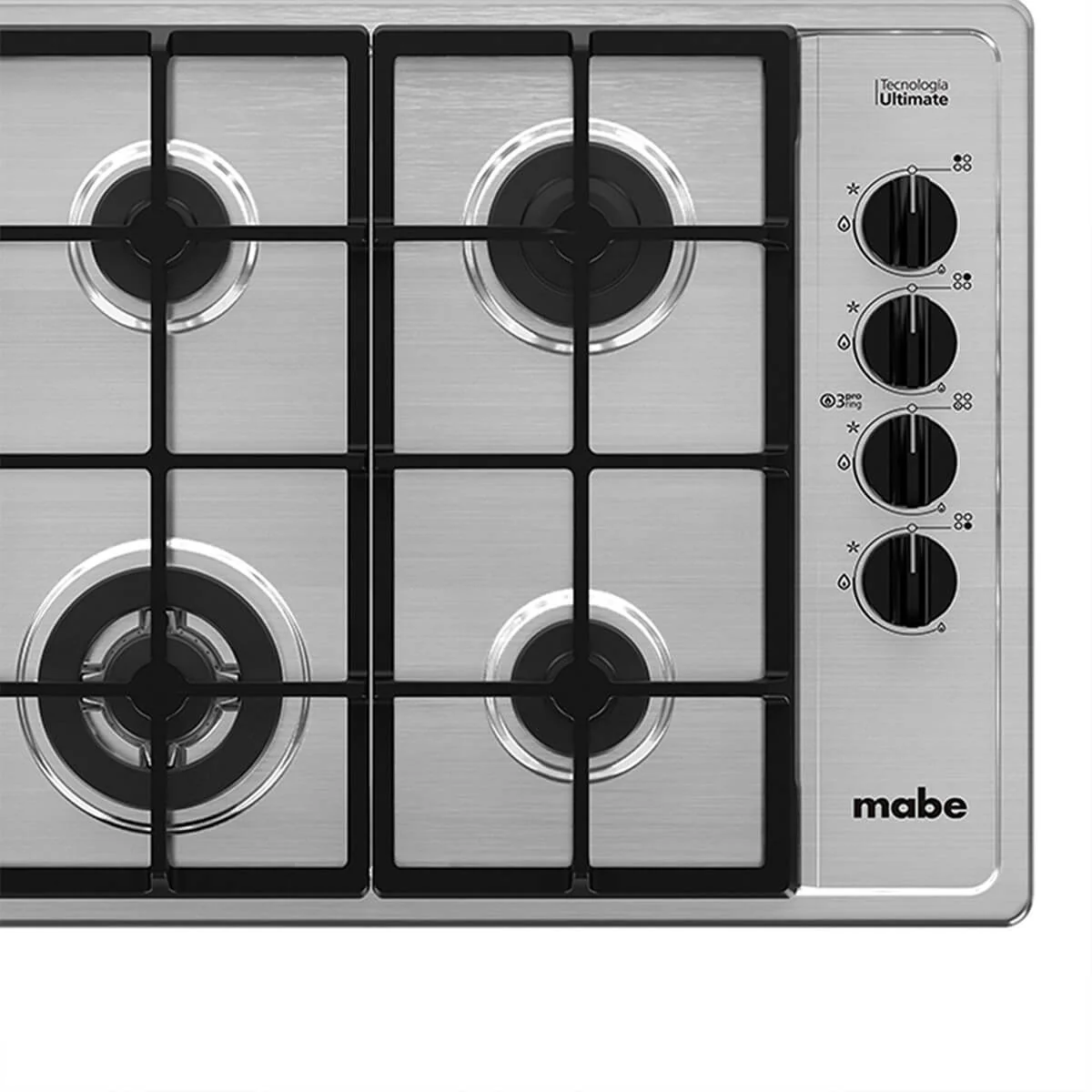 Estufa de empotrar acero Inoxidable 60X50 cm gas natural marca Mabe - Image 8