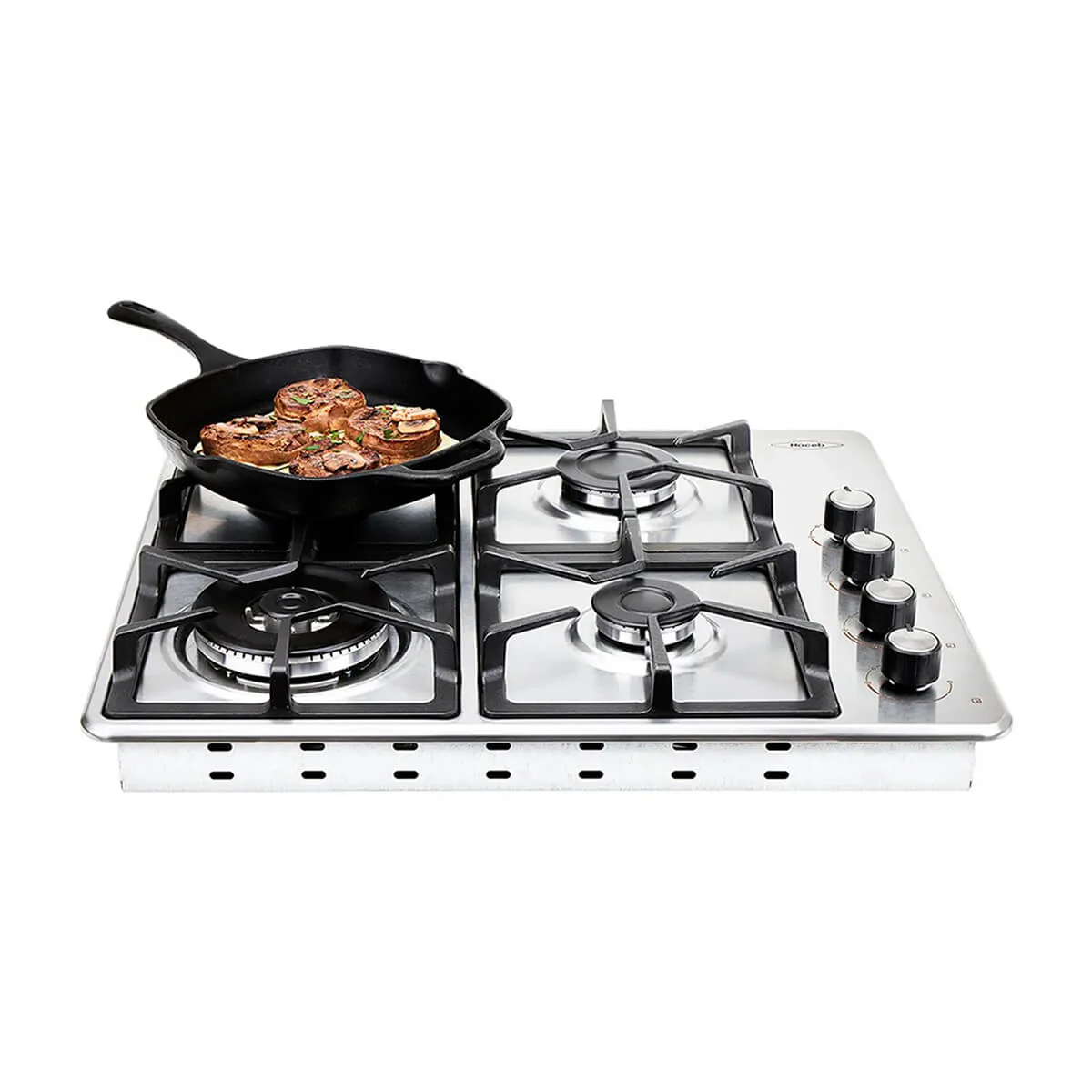 Estufa de empotrar inox 60x51cm fogón dual a gas natural - Image 2