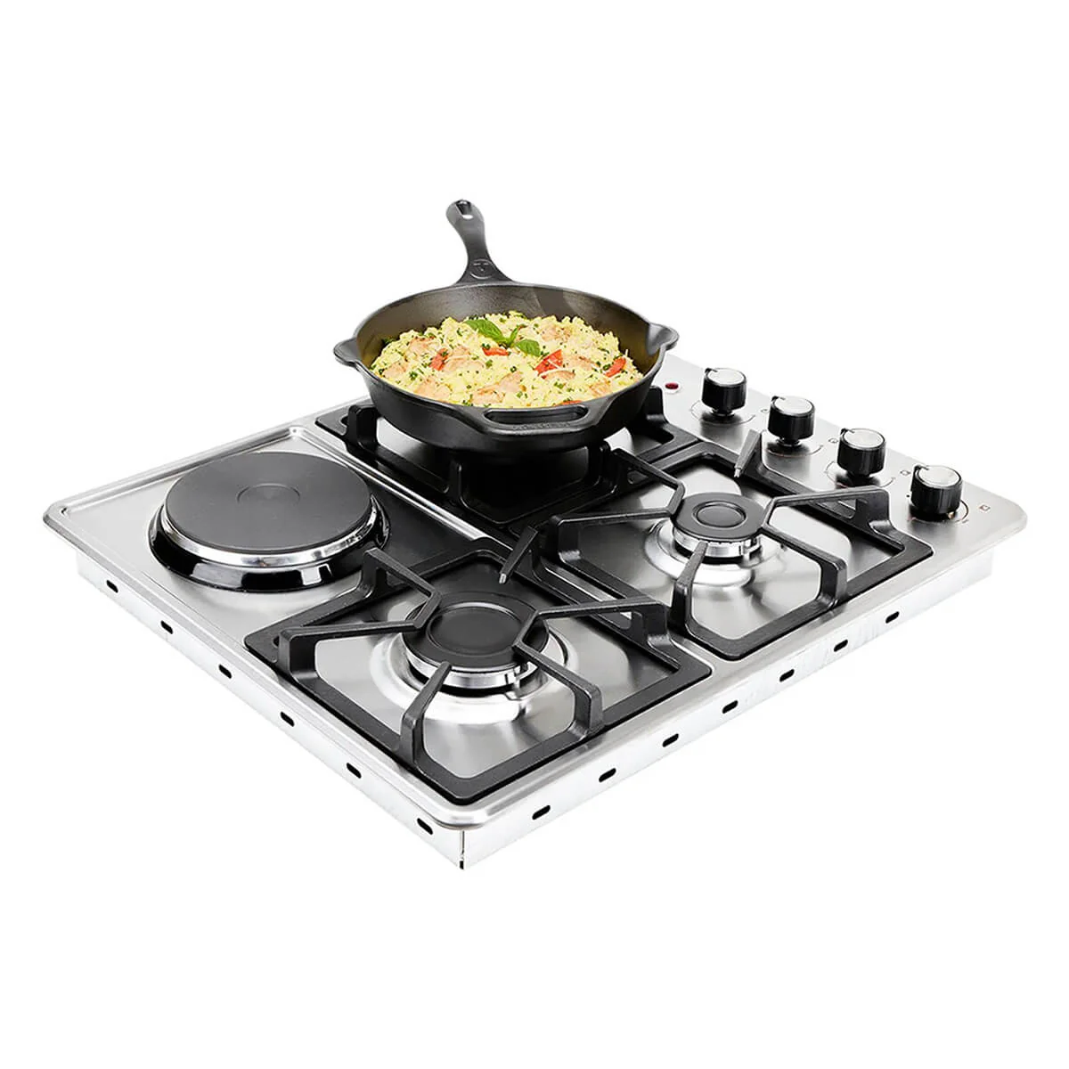 Estufa de empotrar inox 60x51cm mixta 120v a gas natural - Image 4