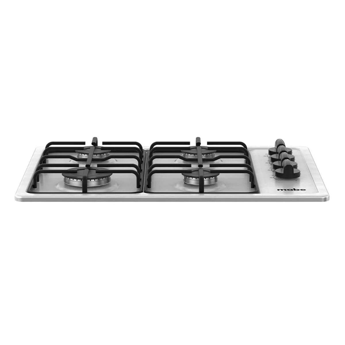 Estufa de empotrar acero Inoxidable 60X43 cm Parrillas fundicion gas natural marca Mabe - Image 3