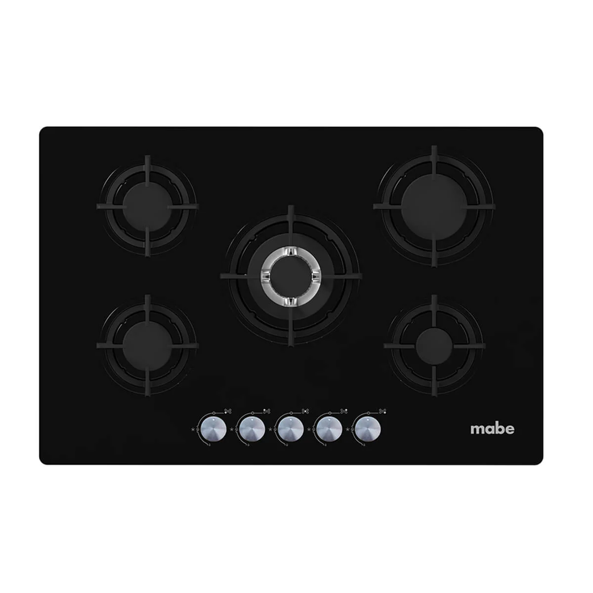 Estufa de empotrar cristal negro 76X51 cm Hierro fundido gas natural marca Mabe