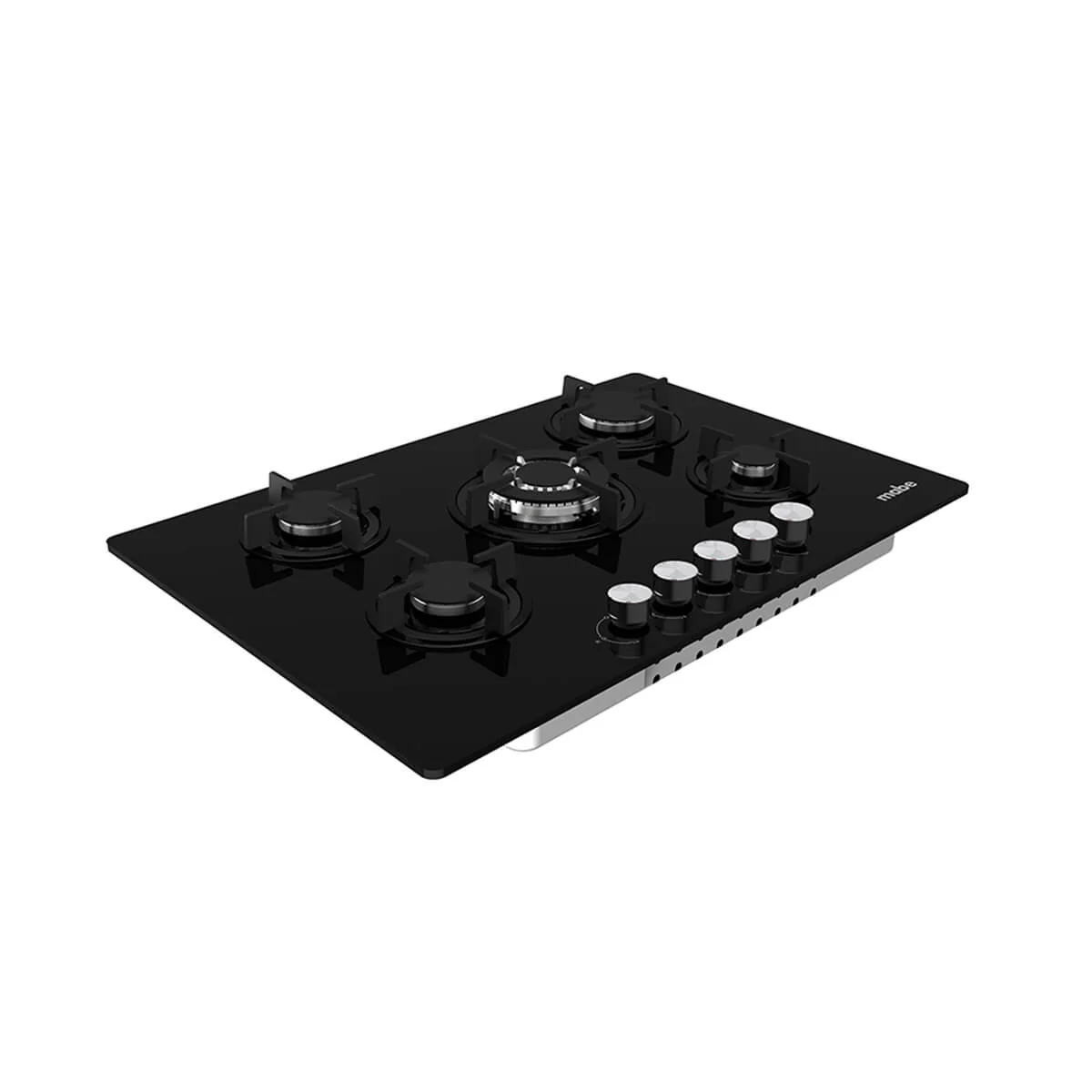 Estufa de empotrar cristal negro 76X51 cm Hierro fundido gas natural marca Mabe - Image 3