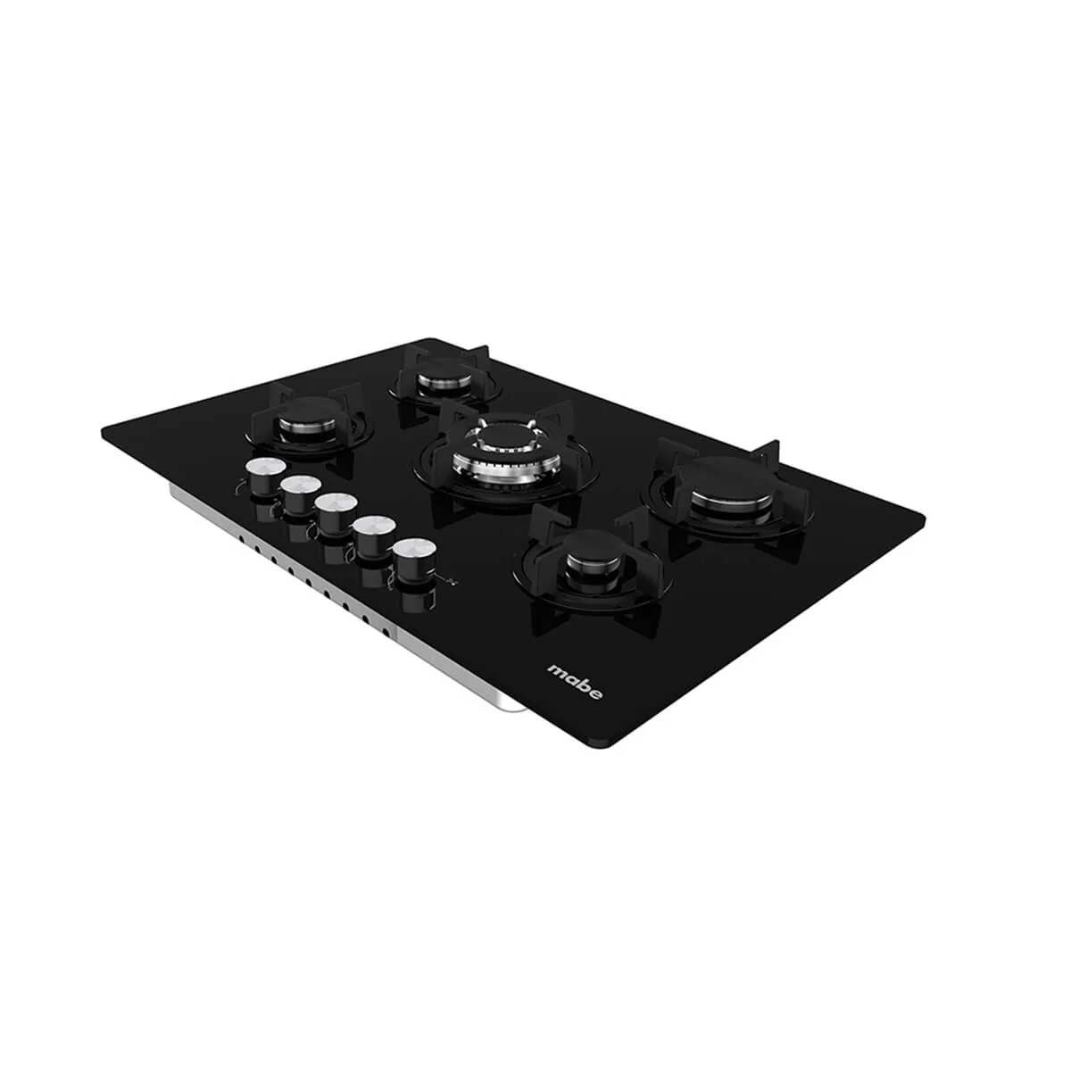 Estufa de empotrar cristal negro 76X51 cm Hierro fundido gas natural marca Mabe - Image 4