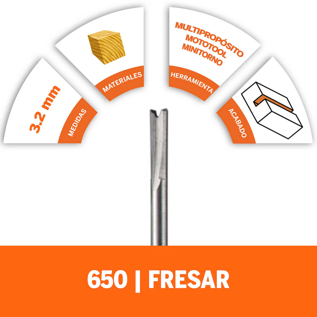 Fresa recta de 3,2mm marca Bosch - Image 3