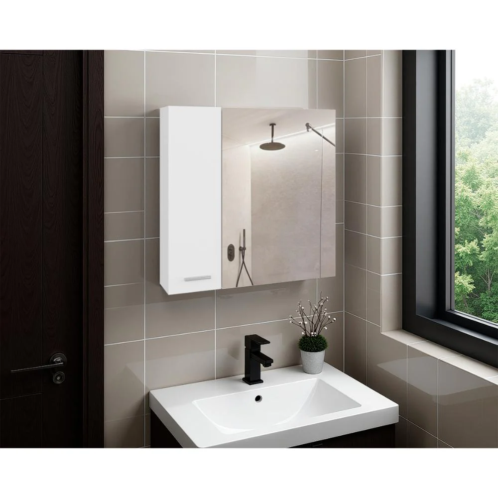 Gabinete de Baño Apolis, Kronos Blanco, Con Puerta Espejo y Dos Entrepaños Para Ubicar Múltiples Objetos ZF - Image 5