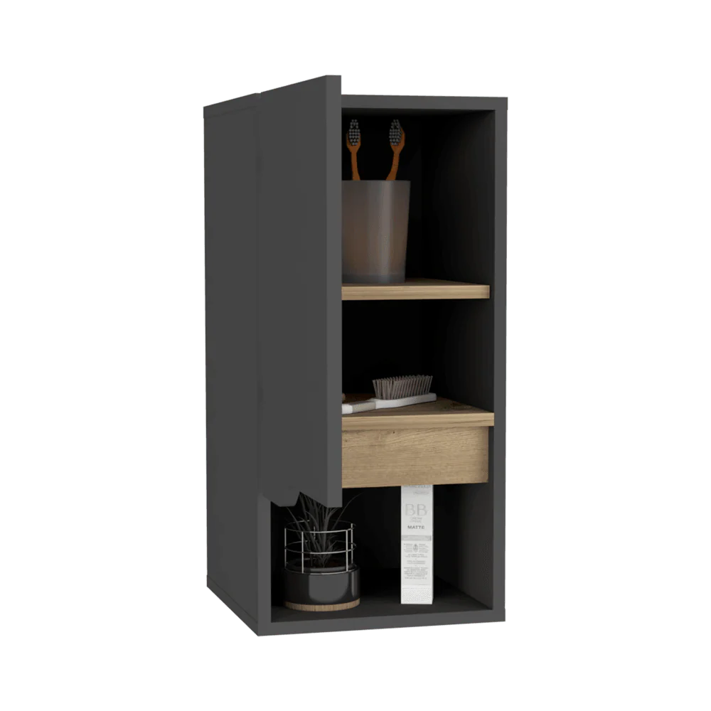 Gabinete de Baño Apolis, Plata Oscuro y Café Claro, con Espacio Para Guardar Objetos de Aseo Personal X2 - Image 2